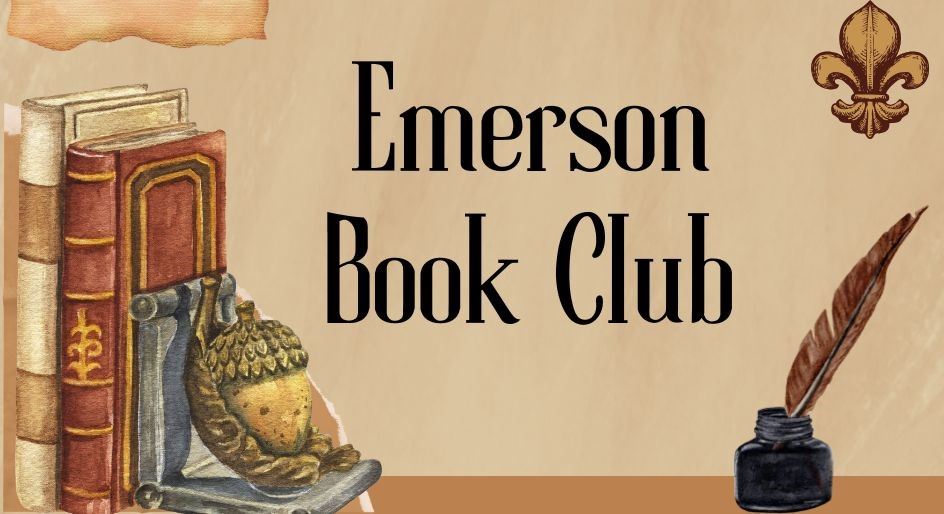  A title page with the words Emerson Book Club.